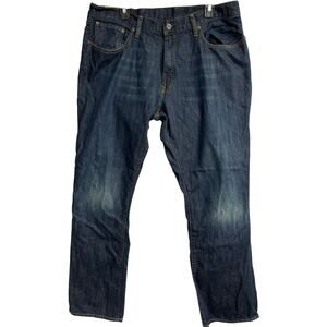 Gap Jeans 38x34 (37x33.5) Dark Blue Denim Standard Mid Rise Cotton Straight Leg